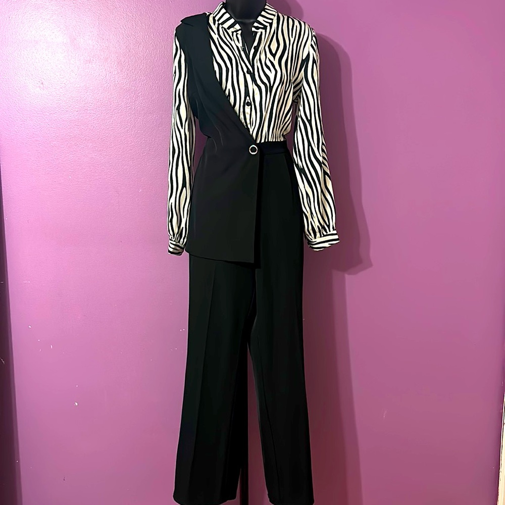 Black & White Jumpsuit-One-piece